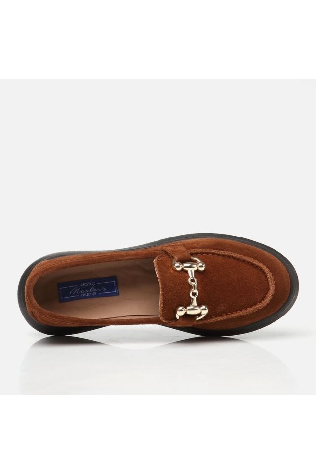 Hakiki Deri Taba Kadın Loafer