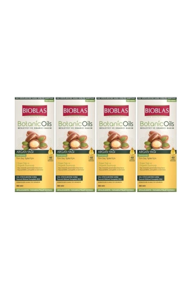 BioBlas Şampuan 360ml Argan Yağı Özlü Argan Şampuan 4 Adet