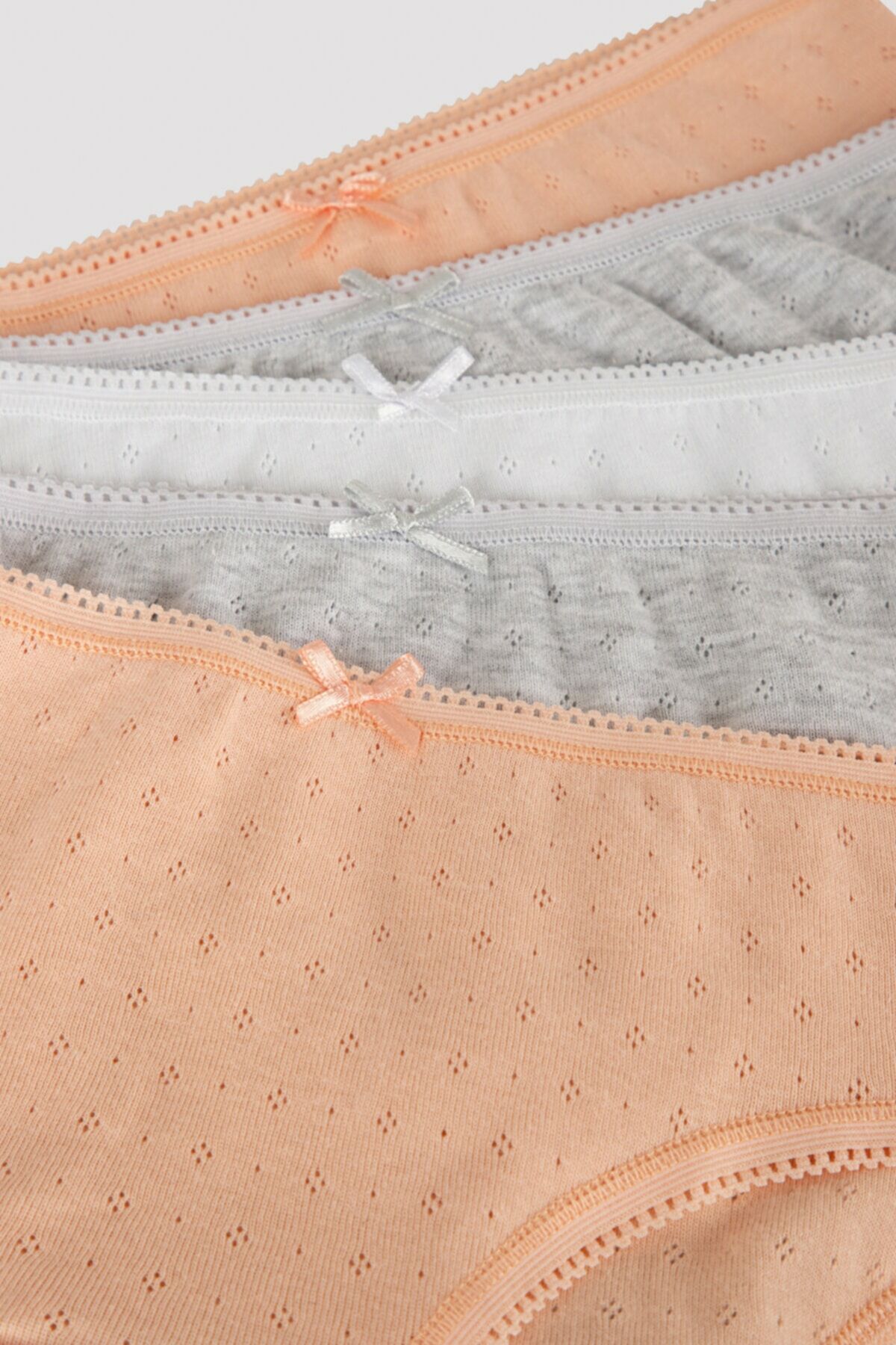 Girl's Pointel 5 Piece Slip Panties