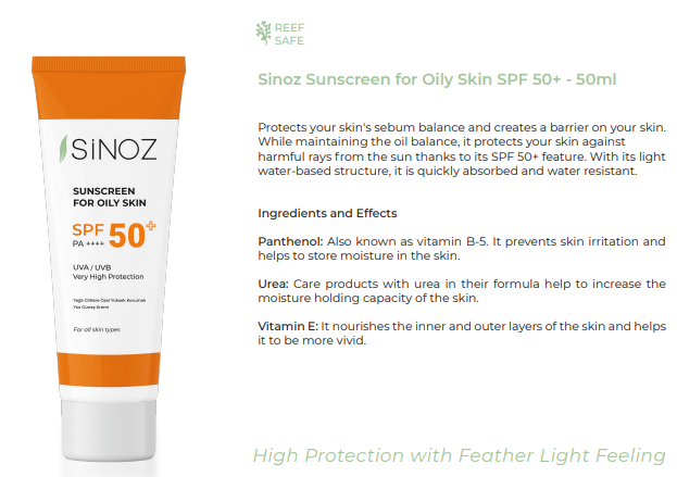 Brightening High Protection Face Sun Cream for Oily Skin SPF50+ / PA++++ 50 ML