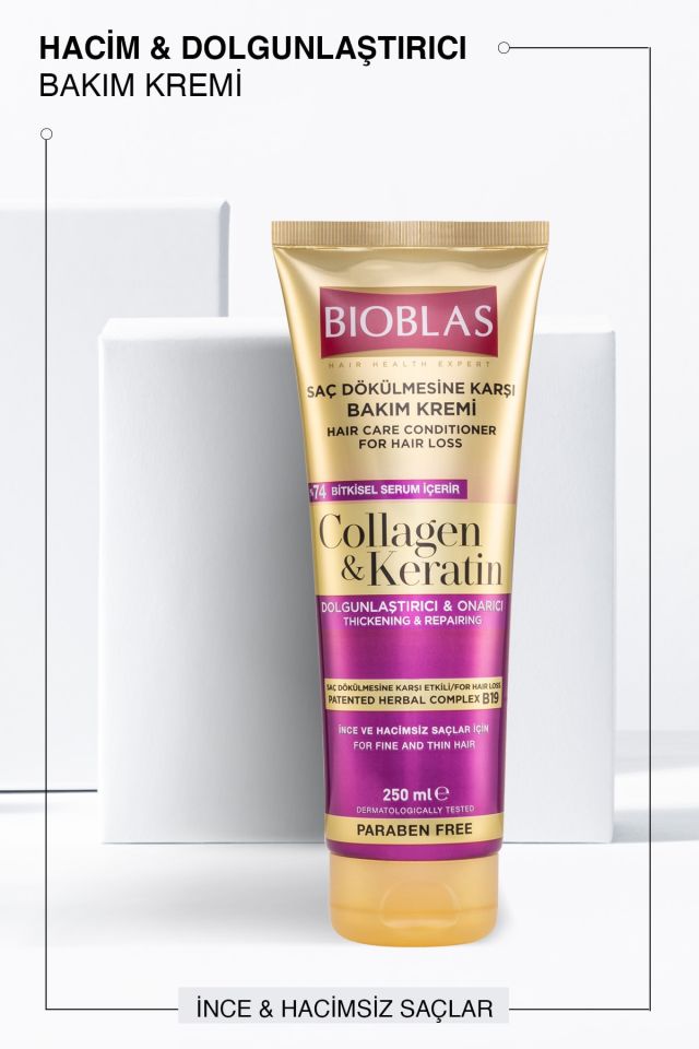 Saç Dökülmesine Karşı Bakım Kremi 250ml Collagen&keratin