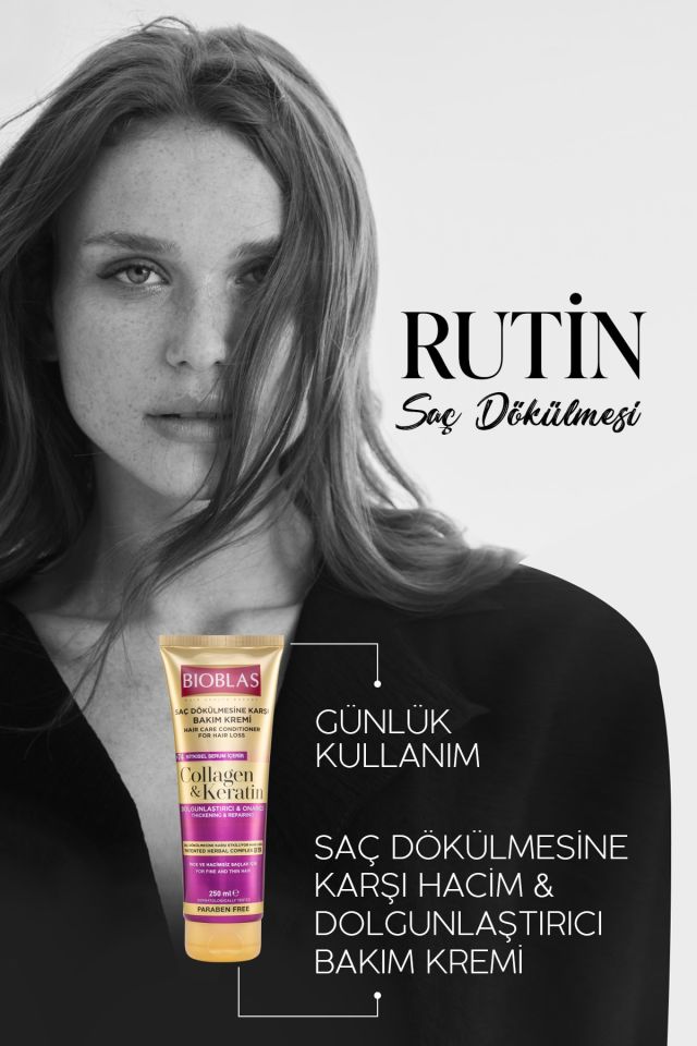 Saç Dökülmesine Karşı Bakım Kremi 250ml Collagen&keratin