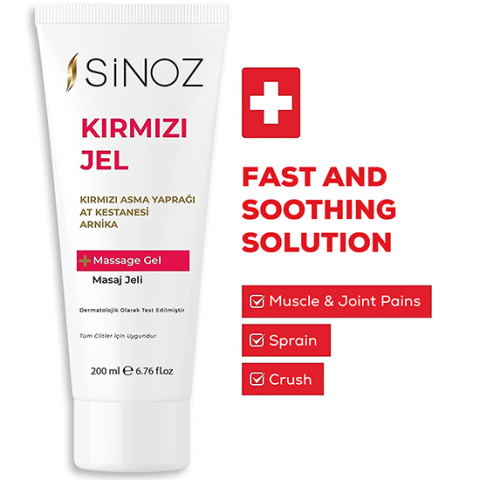 Rahatlatıcı ve Isıtıcı Kırmızı Masaj Jeli 200 ML