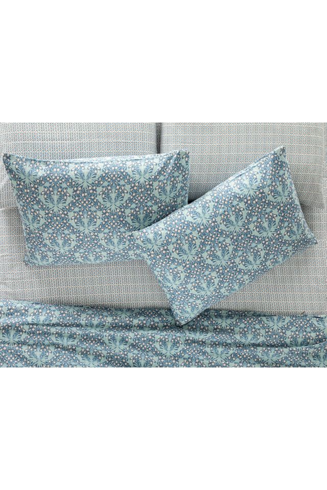 Tulip Blues Kolay Ütülenir 2'li Yastık Kılıfı 50x70 Cm Lacivert