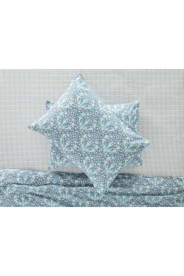 Tulip Blues Kolay Ütülenir 2'li Yastık Kılıfı 50x70 Cm Lacivert