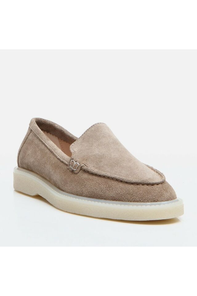 Hakiki Deri Vizon Kadın Loafer