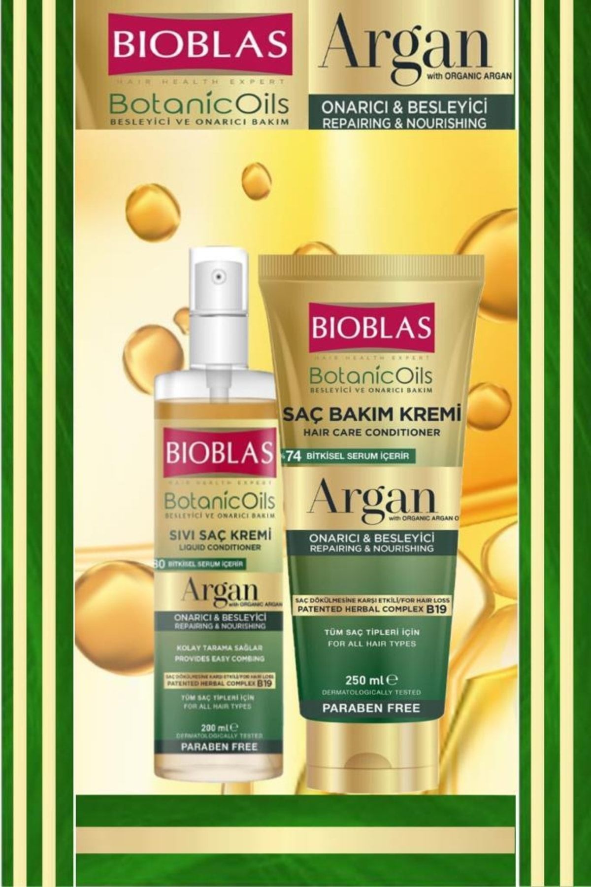 Argan Liquid Conditioner 200 Ml & argan Hair Conditioner 250 Ml
