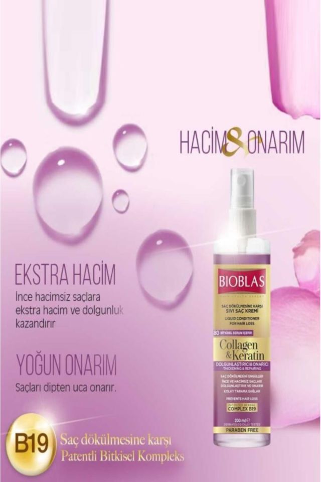 Collagen-Ceratin Sıvı Saç Kremi 200 Ml X 2 Adet