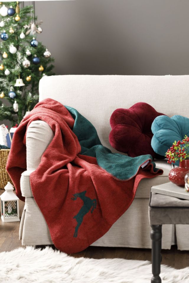 Chic Akrilik Tv Battaniye 130x170 Cm Yeşil-kırmızı