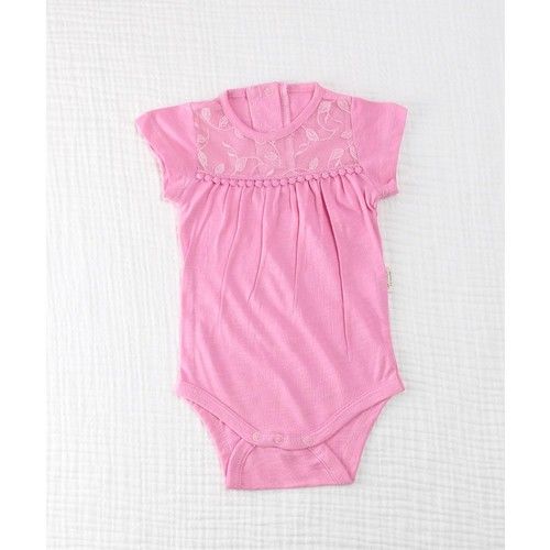 Robası Dantel Kız Bebek Zıbın 0-12 Ay Pembe