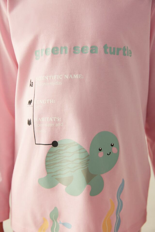 Pembe G.sea Turtle Pijama Takımı