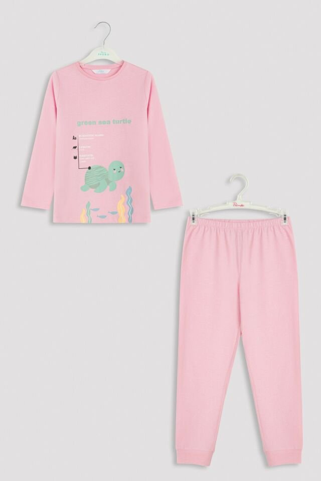 Pembe G.sea Turtle Pijama Takımı