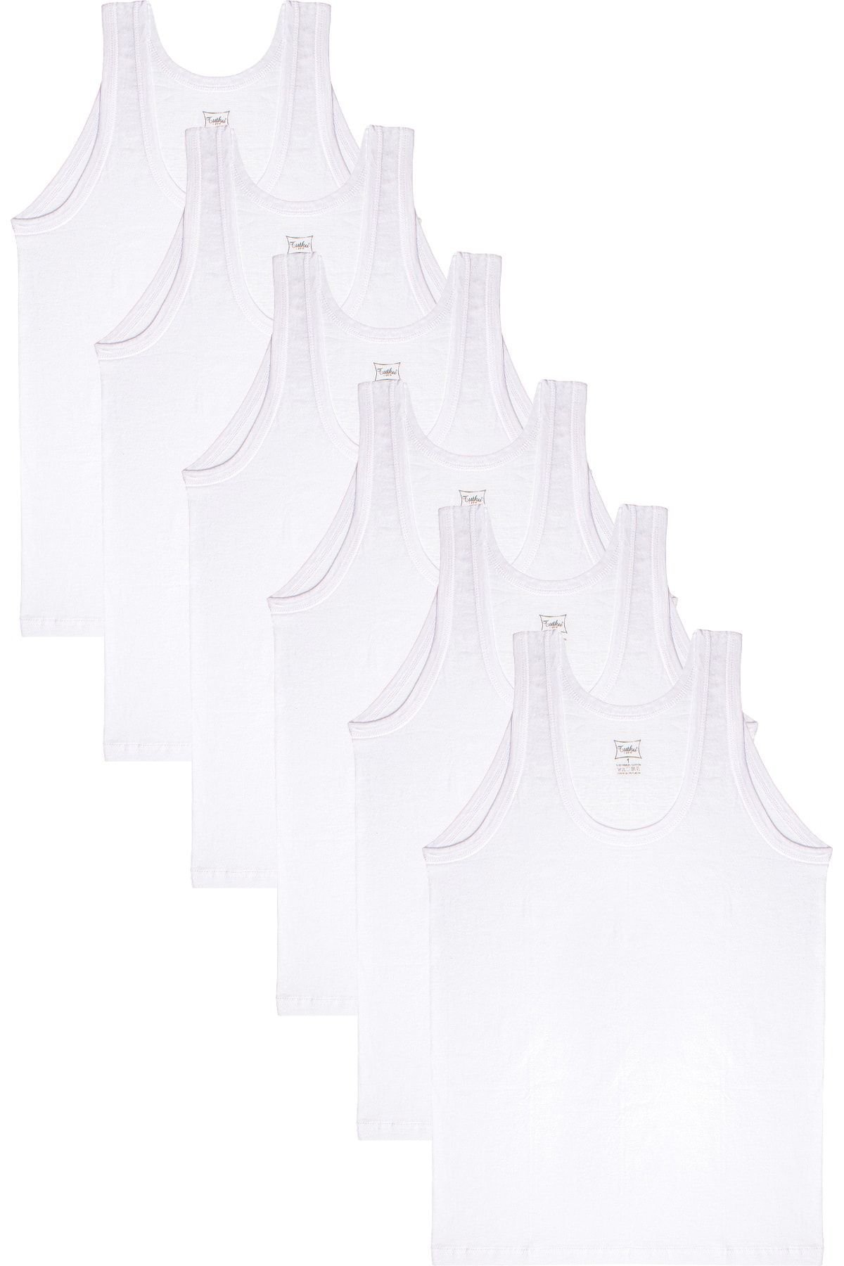 6 Piece Combed Classic White Men's Athlete