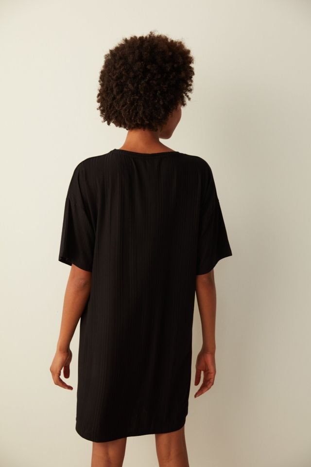 Black In The Mood Rib Dress Nightgown