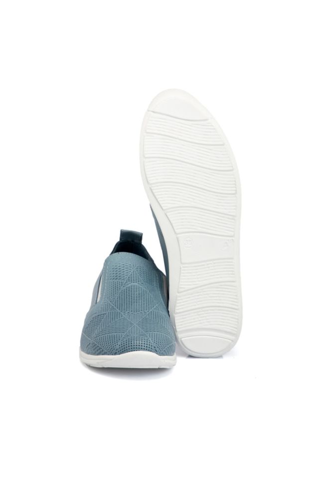 Blue Leather Women's Shoes