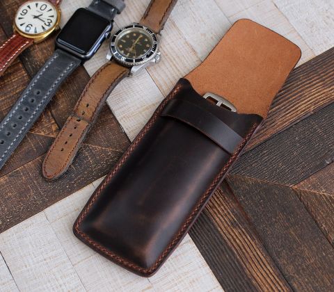 Protective Leather Watch Case