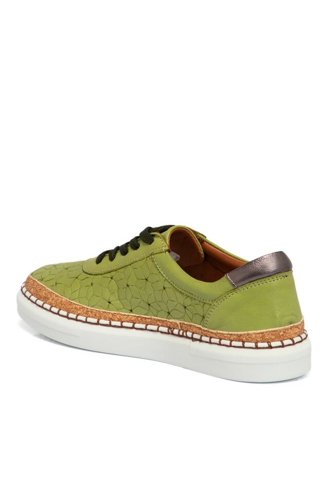 Green Leather Women's Shoes