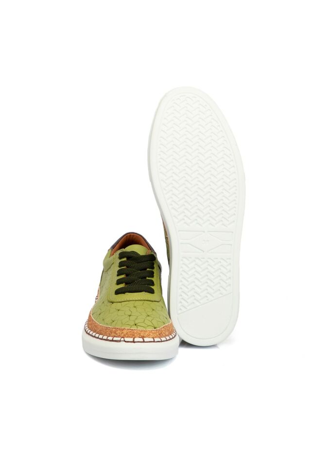 Green Leather Women's Shoes