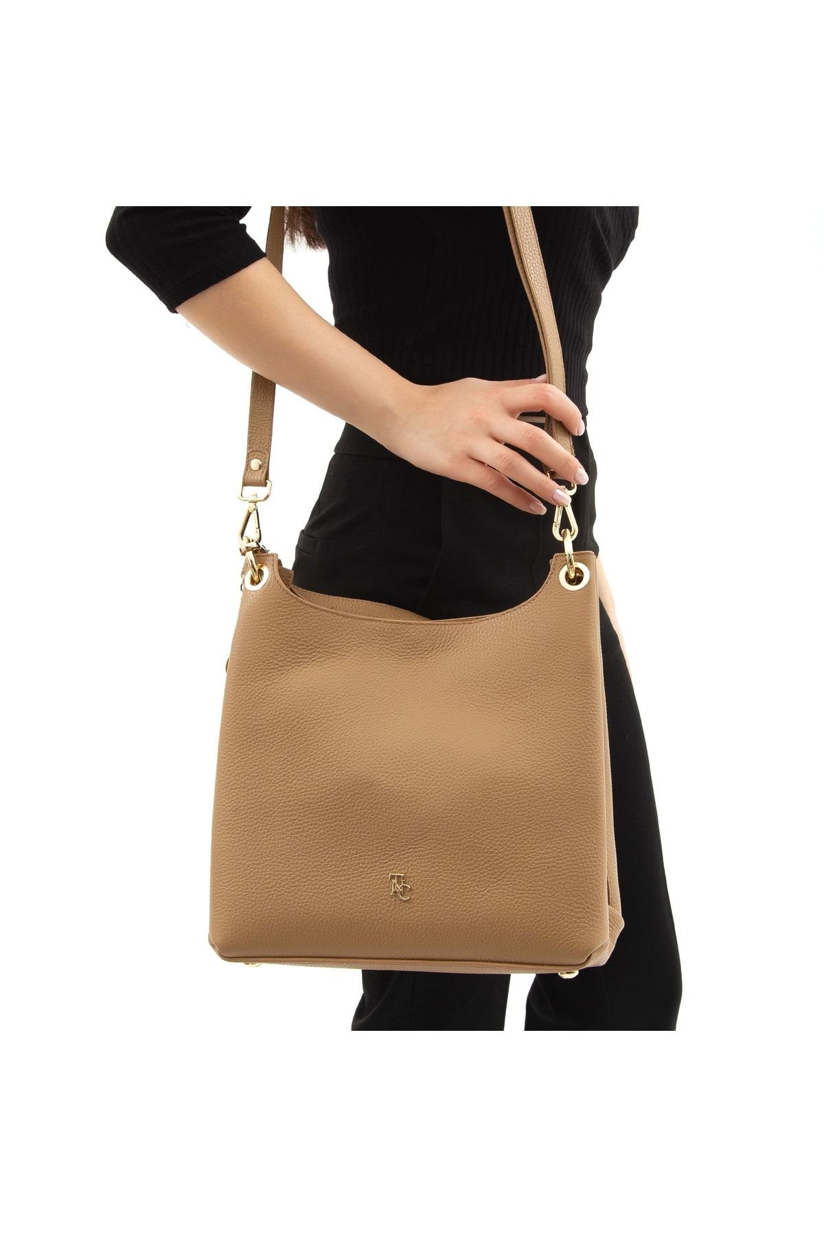 Women's Leather Shoulder Bag 363 8064 Bn Canta