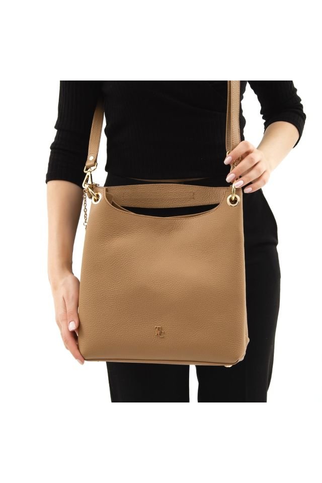 Women's Leather Shoulder Bag 363 8064 Bn Canta