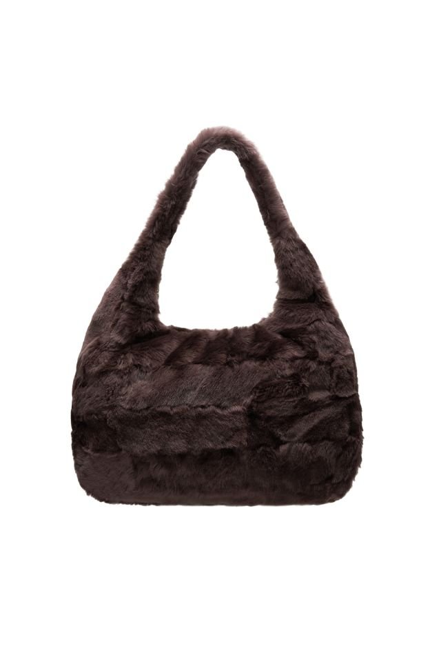 Bianca Brown Women's Fur Shoulder Bag