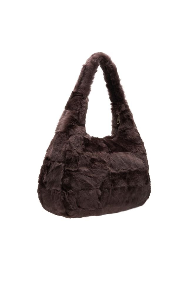 Bianca Brown Women's Fur Shoulder Bag