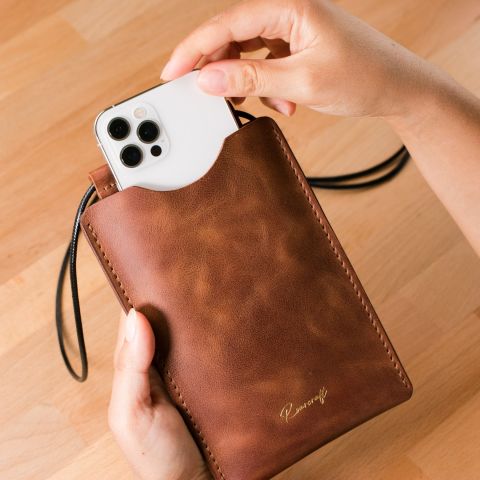 Deri Telefon Çantası