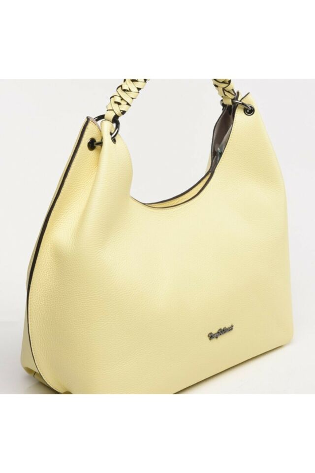 Genuine Leather Light Yellow Women's Bag