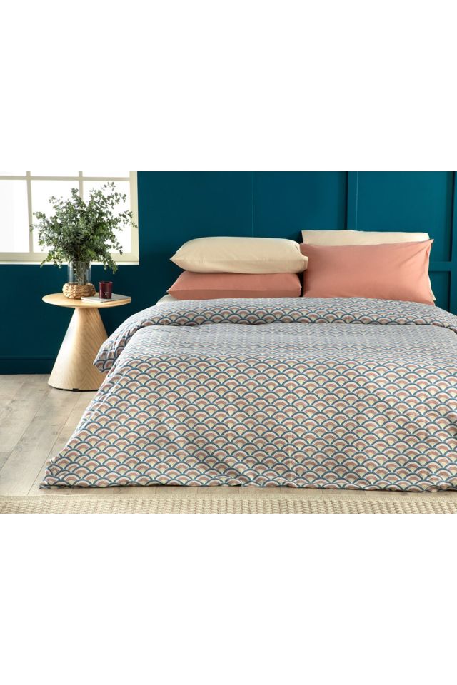 Brook Kolay Ütülenir Tek Kişilik Nevresim 160x220 Cm Mavi – Tarçın