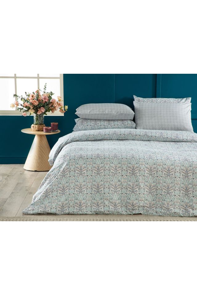 Primrose Kolay Ütülenir Tek Kişilik Nevresim 160x220 Cm Mavi