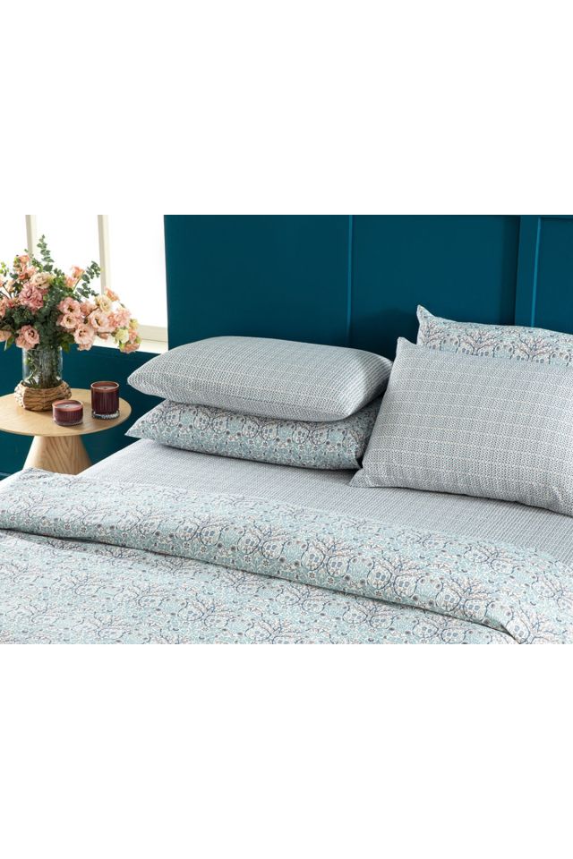 Primrose Kolay Ütülenir Tek Kişilik Nevresim 160x220 Cm Mavi