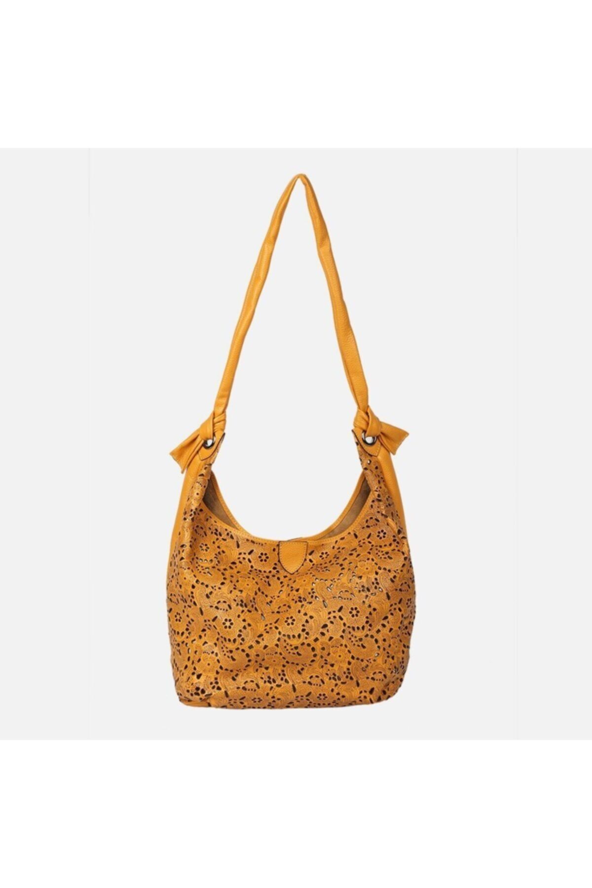 Genuine Leather Mustard Women Bag