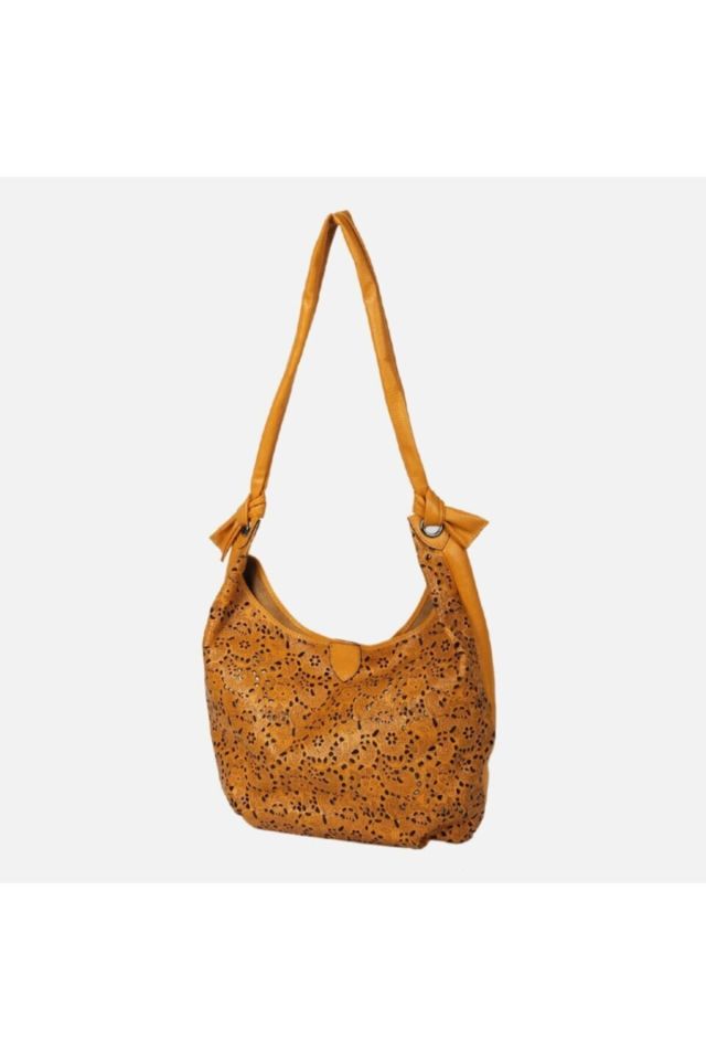 Genuine Leather Mustard Women Bag