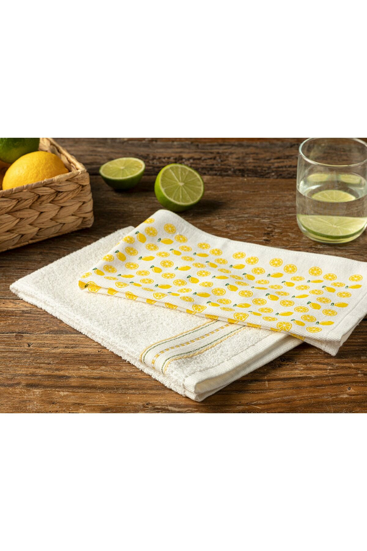 Citron Pamuk 2'li Kurulama Bezı 30x50 Cm Sarı
