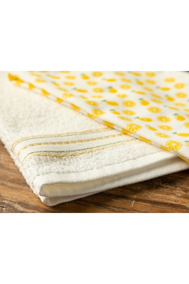 Citron Pamuk 2'li Kurulama Bezı 30x50 Cm Sarı