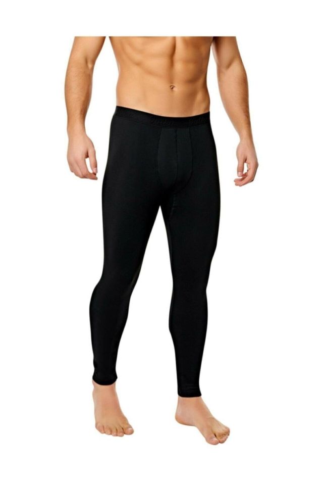 Men's Black Thermal Bottom Top Suit