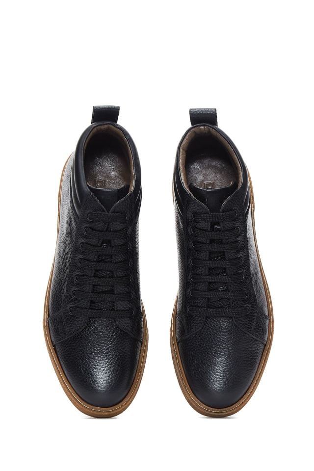 Erkek Bilekli Deri Sneaker