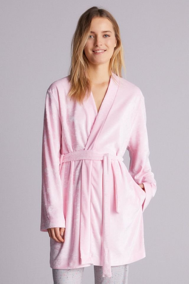 Pembe Kadife Pippa Sabahlık