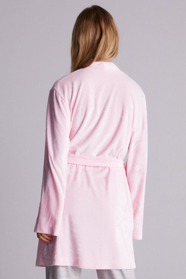 Pembe Kadife Pippa Sabahlık