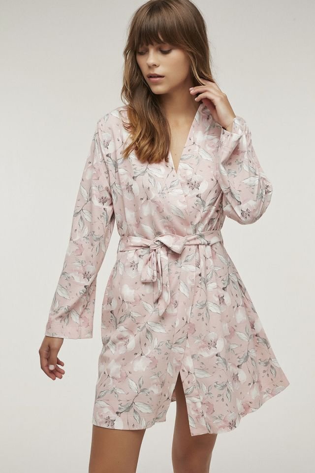 Pink Magnolia Rose Dressing Gown