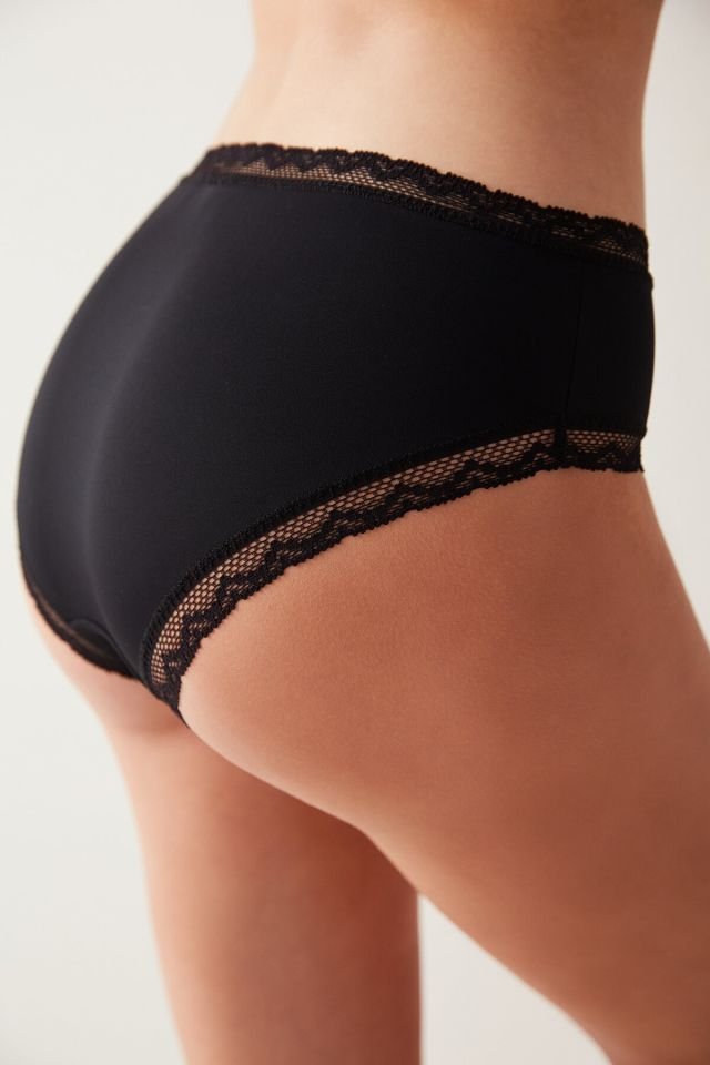 Siyah Easy Micro Lace Hipster Külot