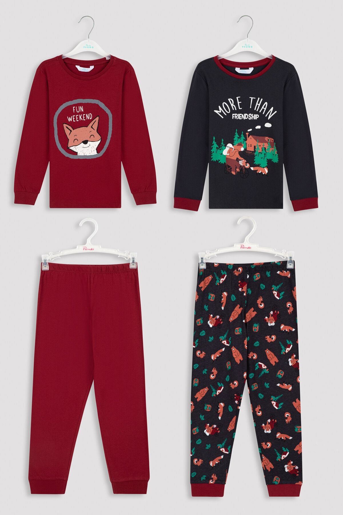 Multicolored Boys B. Friendship Pajamas Set of 2
