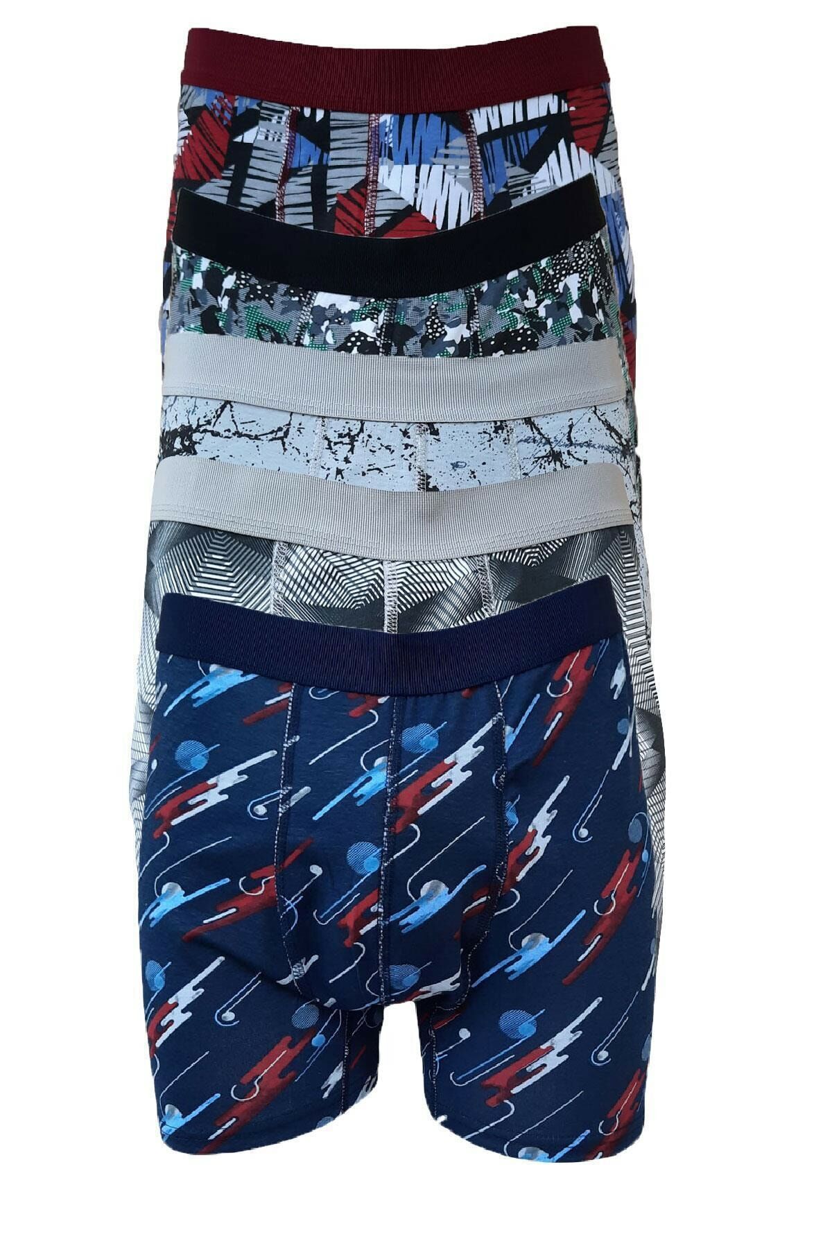 Men's Patterned Lycra Cotton Boxer 5 Pack