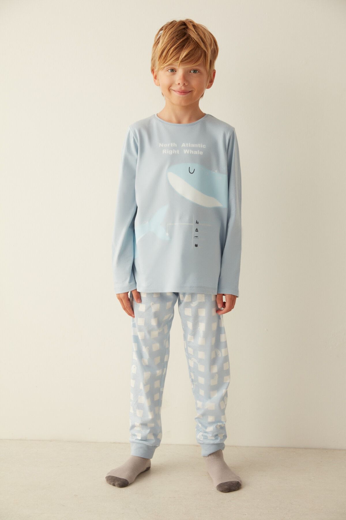 Çok Renkli B.right Whale Pijama Takımı