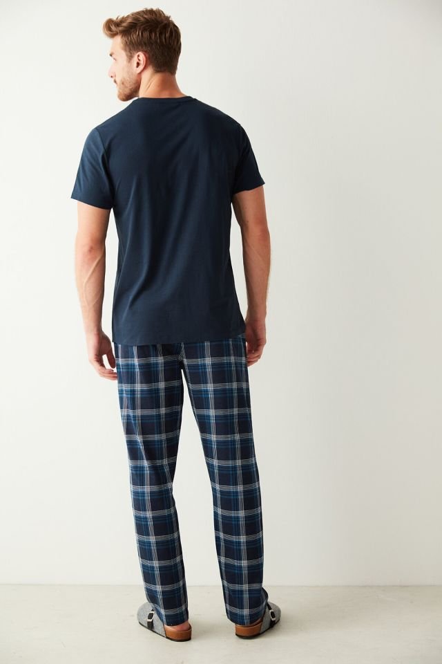 Navy Blue Deserve Pizza Pants Pajama Set