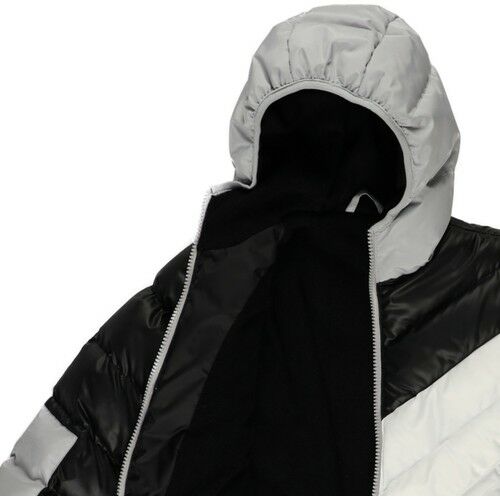Boy Block Colored Hooded Coat