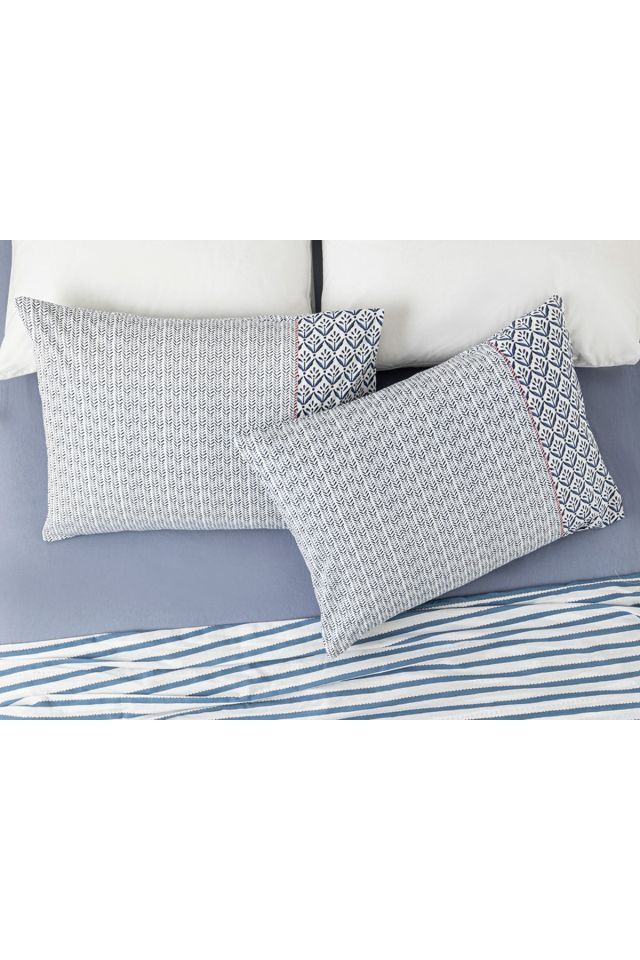 Vernal Pleasure Cotton Double Pillow Cover 50x70 Cm Indigo