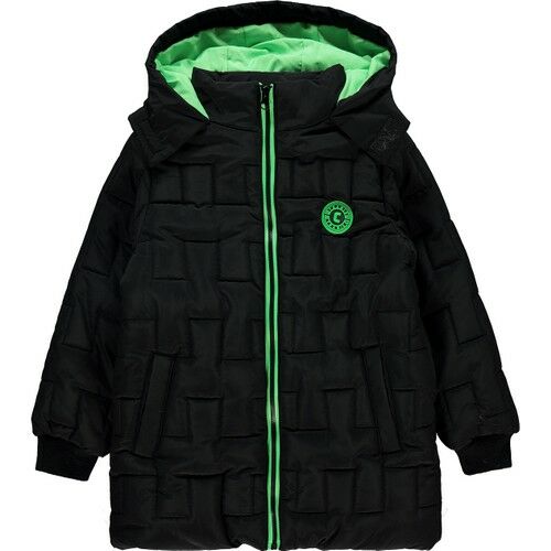 Erkek Çocuk Kapüşonlu Mont 10-13 Yaş Siyah