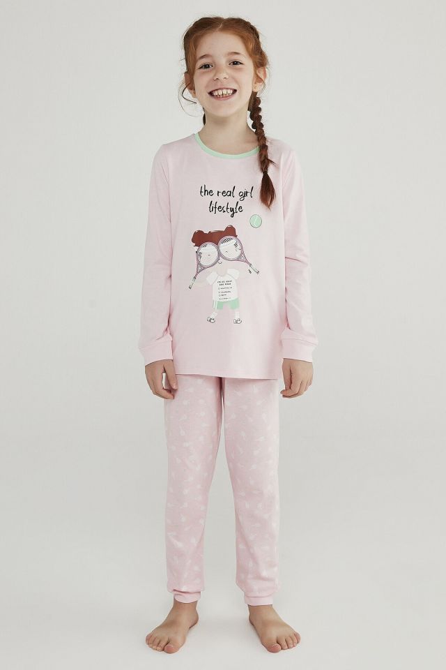 Kız Çocuk Tennis 4lü Pijama Takımı