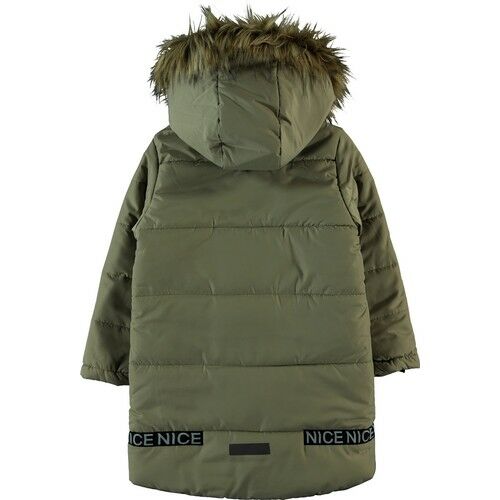 Boys Hooded Coat 10-13 Age Stone Color
